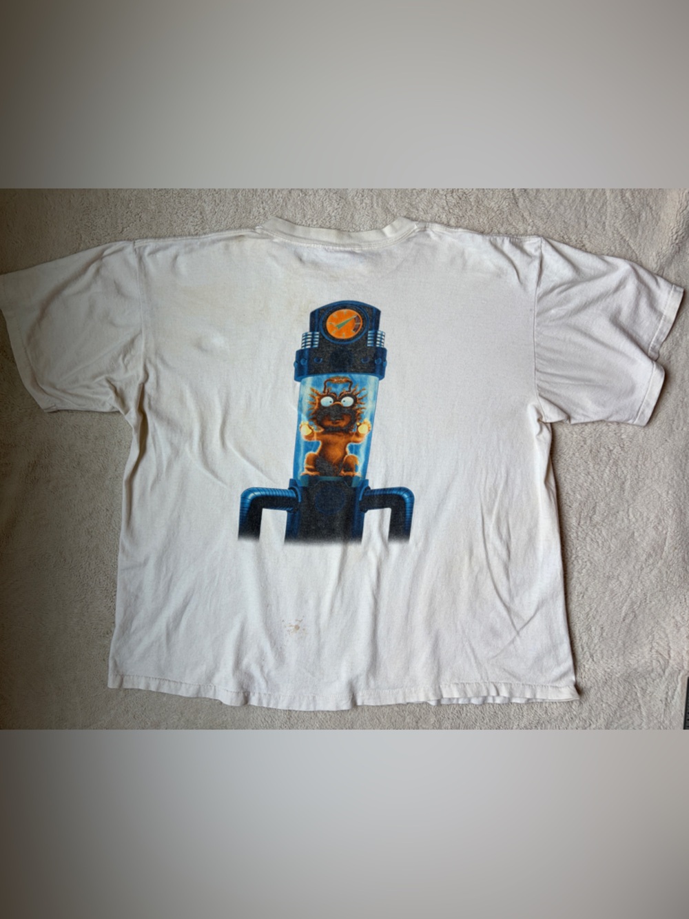 Vintage Single Stitch Disney Off-White Tee Alien Encounter Character Size L/XL - Picture 4 of 12